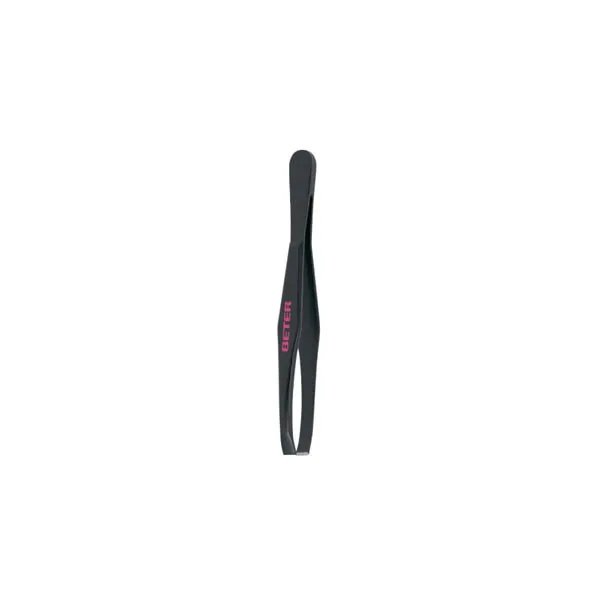 Beter Black Coated Steel Straight Tip Tweezers