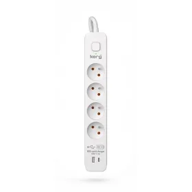 4-kontaktligzdu korpuss ar strāvas slēdzi Kerg M02592 (1,5 m)