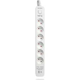 Strāvas virtene - 6 ligzdas ar Slēdzi Kerg M02602 (3 m)