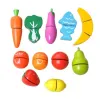 Wooden chopping vegetables in a bucket