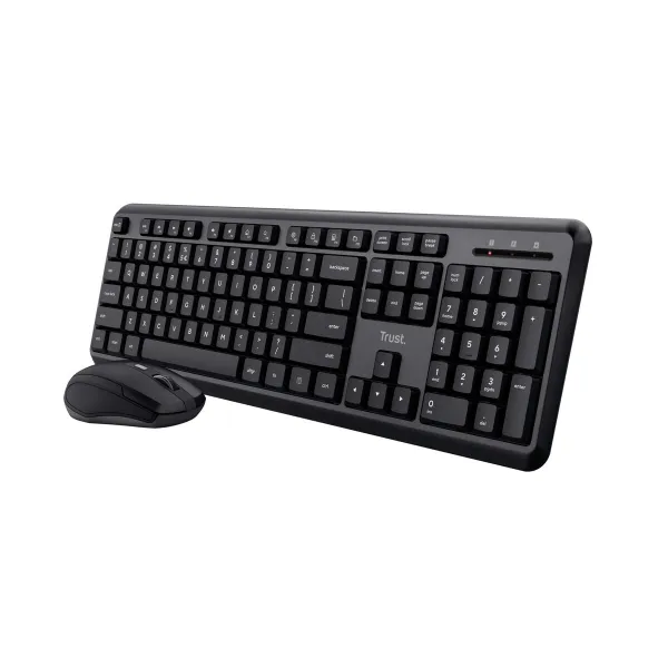 Klaviatūra ir belaidė pelė Trust TKM-350 Juoda QWERTY