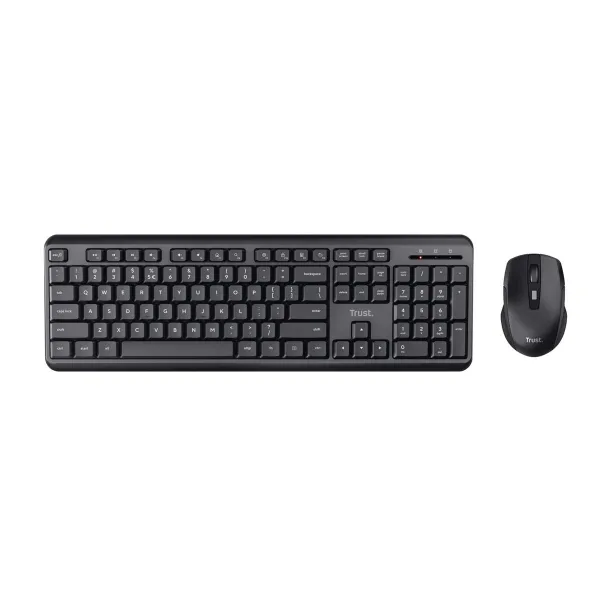 Klaviatūra ir belaidė pelė Trust TKM-350 Juoda QWERTY