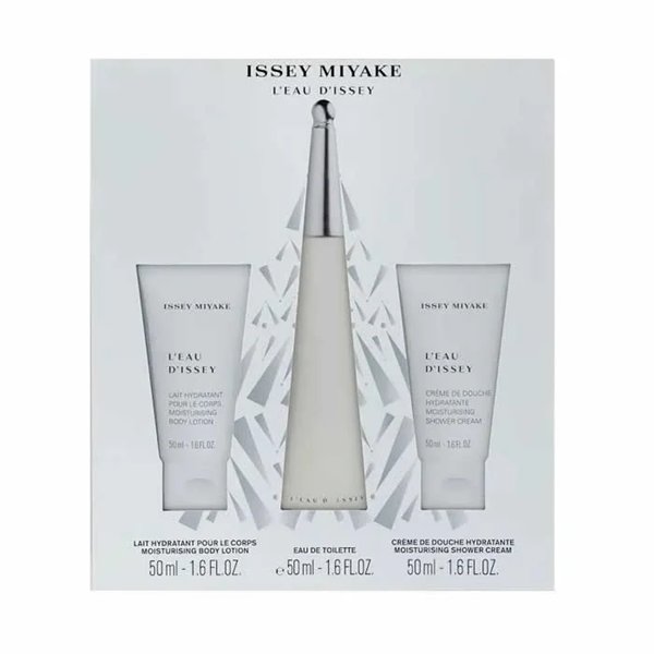 Issey Miyake L'Eau D'Issey Eau De Toilette Spray 50ml Set 3 Pieces