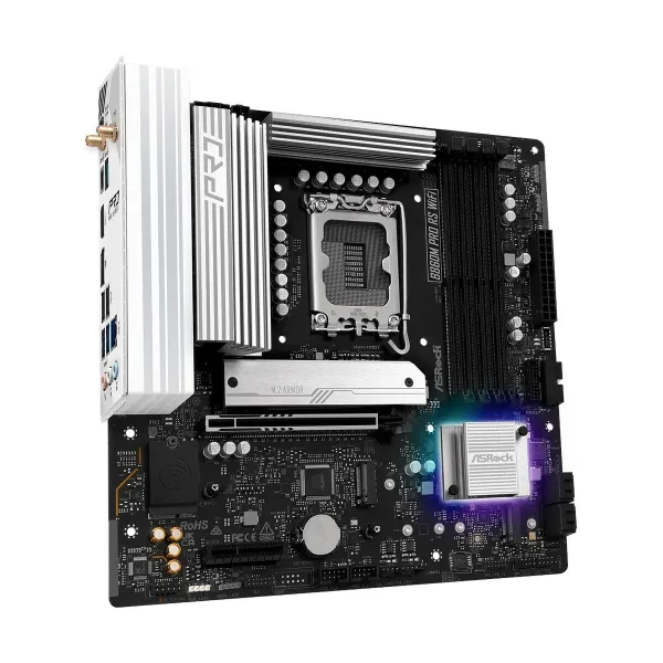 Pagrindinė plokštė ASRock B860M Pro RS WiFi Intel B860 LGA 1851