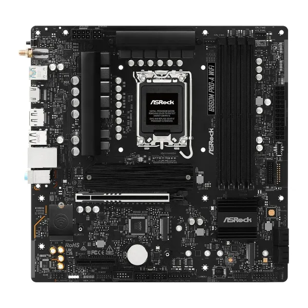 Pagrindinė plokštė ASRock B860M Pro-A WiFi Intel B860 LGA 1851