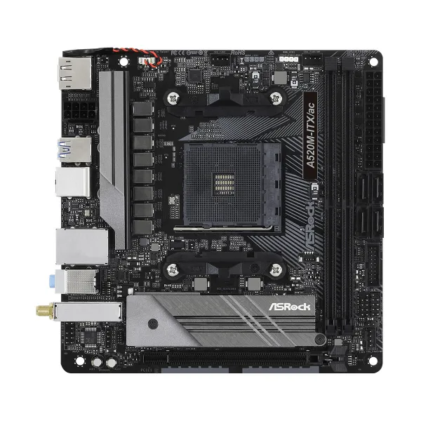 Pagrindinė plokštė ASRock A520M-ITX/AC AMD AM4 AMD