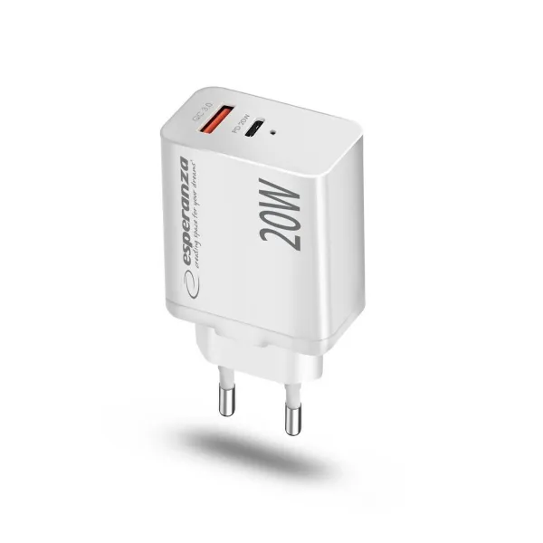 Seinalaadija Esperanza EZC105W Valge 20 W
