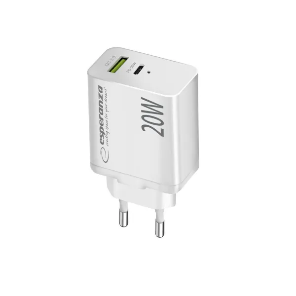 Seinalaadija Esperanza EZC105W Valge 20 W