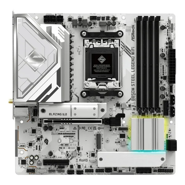 Pagrindinė plokštė ASRock B850M Steel Legend WiFi Intel Wi-Fi 6 AMD AM5 AMD B850