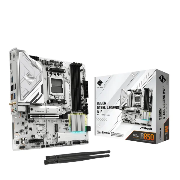 Pagrindinė plokštė ASRock B850M Steel Legend WiFi Intel Wi-Fi 6 AMD AM5 AMD B850