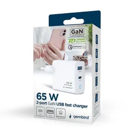 Seinalaadija GEMBIRD TA-UC-PDQC65L-W-01 Valge 65 W