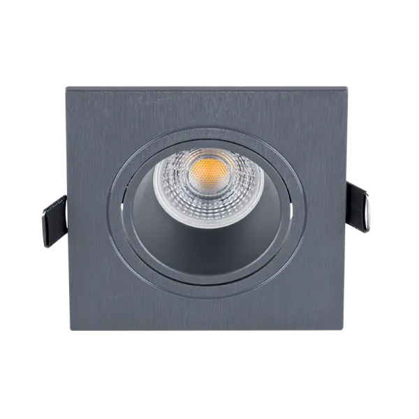 LED PLASTIC SQUARE SPOTLIGHT PAR 16 COB 7W 4000-4300K GRAPHITE