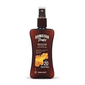 Hawaiian Tropic Protective Dry Spray Oil Spf20 Medium 200ml
