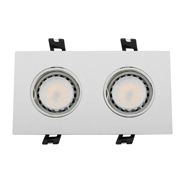 LED PLASTIC RECTANGLE SPOTLIGHT PAR 16 2X5.5W 4000-4300K S WHITE