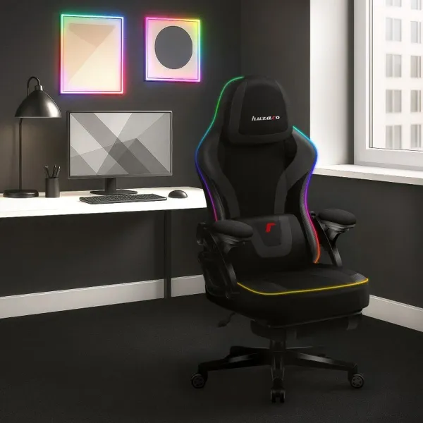 Стул Gaming Huzaro HZ-FORCE 4.6 RGB BLACK MESH