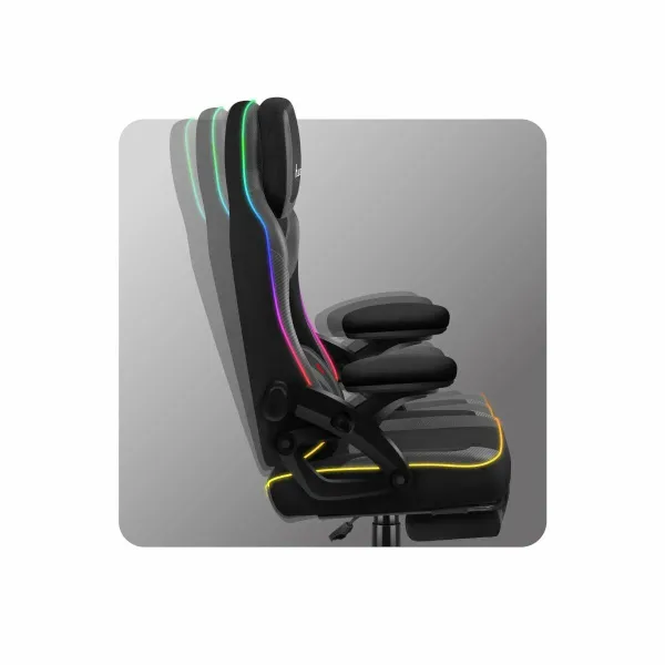 Стул Gaming Huzaro HZ-FORCE 4.6 RGB BLACK MESH