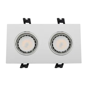LED PLASTIC RECTANGLE SPOTLIGHT PAR 16 2X5.5W 2700-3000K S WHITE