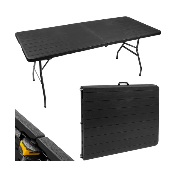 Kokkupandav aialaud must 180 cm