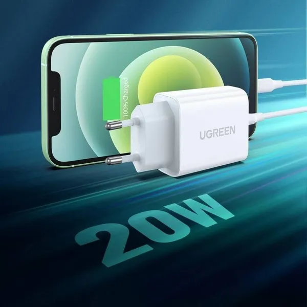 Seinalaadija Ugreen 6957303864508 Valge 20 W