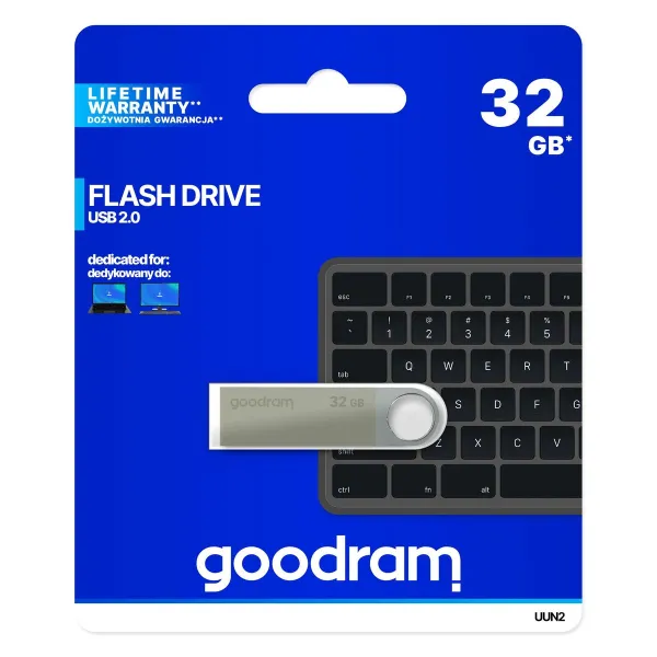 USB atmintukas GoodRam UUN2-0320S0R11 Juoda Sidabras 32 GB