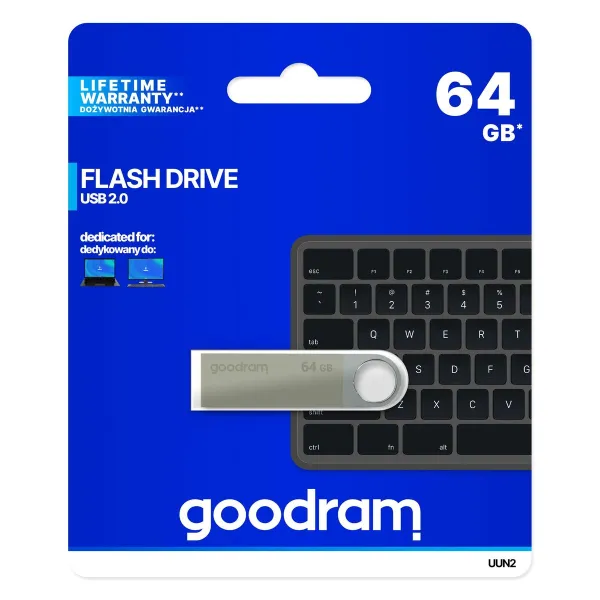 USB atmintukas GoodRam UUN2-0640S0R11 Sidabras 64 GB