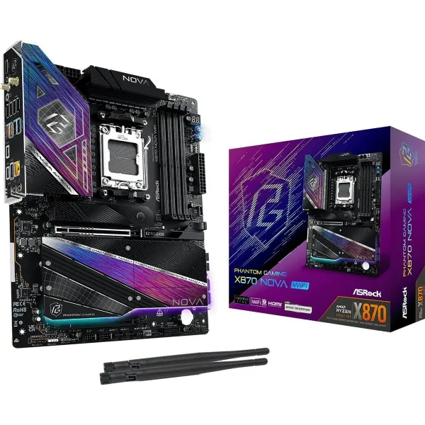 Pagrindinė plokštė ASRock X870 NOVA WIFI AMD AM5 AMD X870