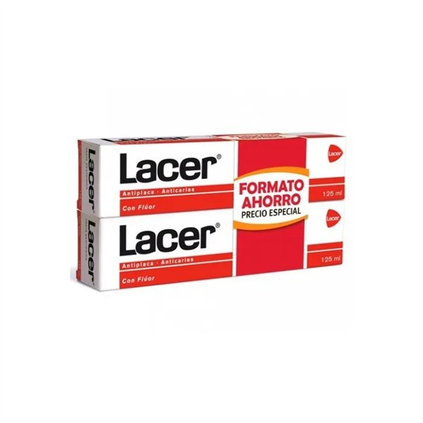 Lacer Toothpaste Antiplaque Anticaries 2x125ml