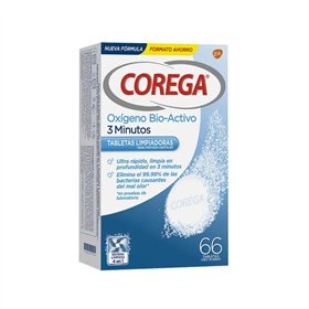 Corega Active Oxygen 3 Minutes 66 Tablets 
