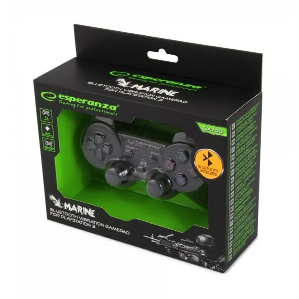 Belaidis žaidimų pultelis Esperanza Marine GX700 Juoda Bluetooth PlayStation 3