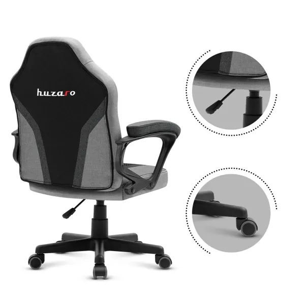 Стул Gaming Huzaro Ranger 1.0 Grey Mesh Чёрный