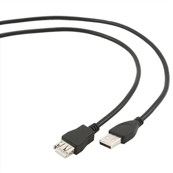 USB Pikendusjuhe GEMBIRD 1.8m USB 2.0 A M/FM (1,8 m) Must 1,8 m