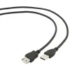 USB Pikendusjuhe GEMBIRD 1.8m USB 2.0 A M/FM (1,8 m) Must 1,8 m