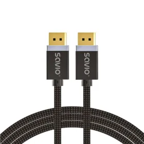 DisplayPort kabelis Savio CL-166 Juoda 2 m