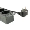 Schuko 19" 8 virzienu daudzligzdu adapteris ar ieslēgšanas/izslēgšanas slēdzi GEMBIRD EG-PDU-014-F (3 m)