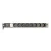 Schuko 19" 8 virzienu daudzligzdu adapteris ar ieslēgšanas/izslēgšanas slēdzi GEMBIRD EG-PDU-014-FC14 (3 m)