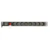 Schuko 19" 8 virzienu daudzligzdu adapteris ar ieslēgšanas/izslēgšanas slēdzi GEMBIRD EG-PDU-014-FC14 (3 m)