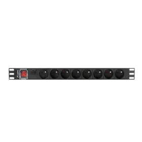 Сетевой фильтр 19" 8 Tomas Schuko с выключателем Lanberg PDU-08E-0200-BK (2 m)
