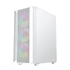 ATX Semi-tower Korpus GEMBIRD Fornax 4000W ARGB Valge Mitmevärviline