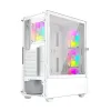ATX Semi-tower Korpus GEMBIRD Fornax 4000W ARGB Valge Mitmevärviline