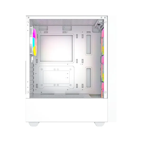 ATX Semi-tower Korpus GEMBIRD Fornax 4000W ARGB Valge Mitmevärviline