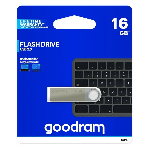 USB atmintukas GoodRam UUN2 Sidabras 16 GB