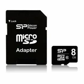 Карта памяти микро-SD с адаптером Silicon Power Elite 8GB microSDHC UHS-I 8 Гб