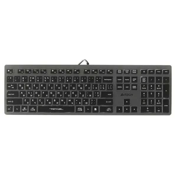 Klaviatūra A4 Tech A4TKLA47125 Balta Juoda Pilka QWERTY