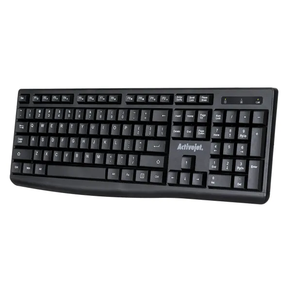 Klaviatūra Activejet K-3803SW Juoda QWERTY