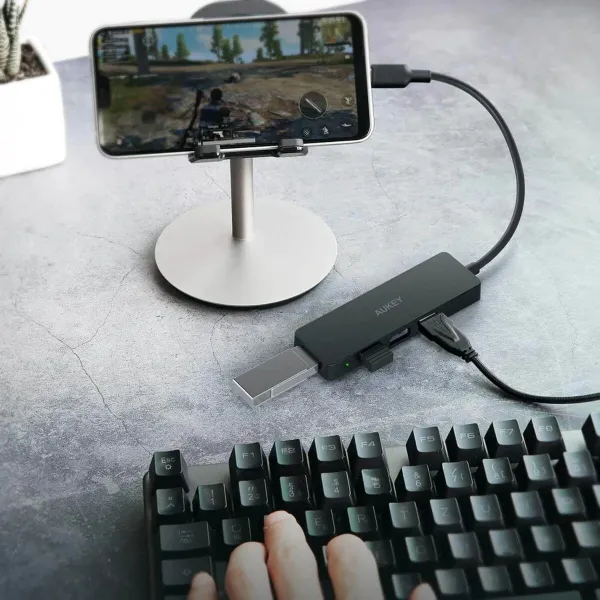 USB-разветвитель Aukey CBC64 Чёрный