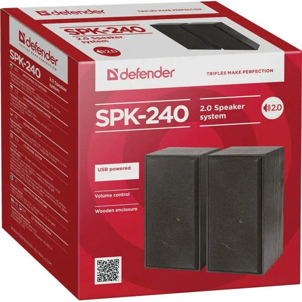 Динамики для ПК Defender SPK-240 Чёрный