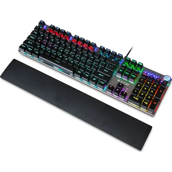 Klaviatūra Ibox AURORA K-3 Juoda/Sidabras Sidabras QWERTY