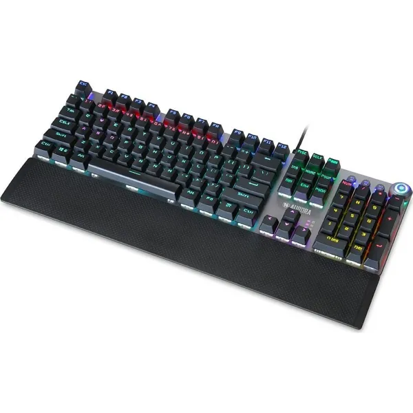 Klaviatūra Ibox AURORA K-3 Juoda/Sidabras Sidabras QWERTY