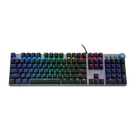 Klaviatūra Ibox AURORA K-4 Juoda Juoda/Sidabras QWERTY