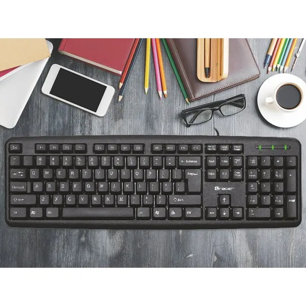 Klaviatūra Tracer Maverick Juoda QWERTY